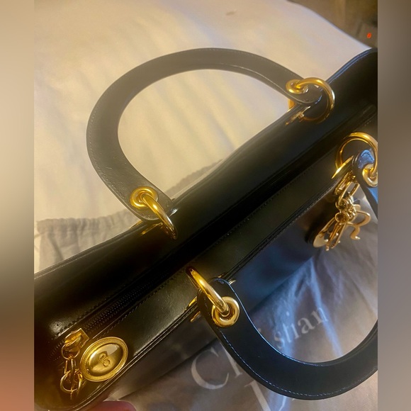 AUTHENTIC CHRISTIAN DIOR “LADY DIOR BAG” LARGE - Picture 10 of 14